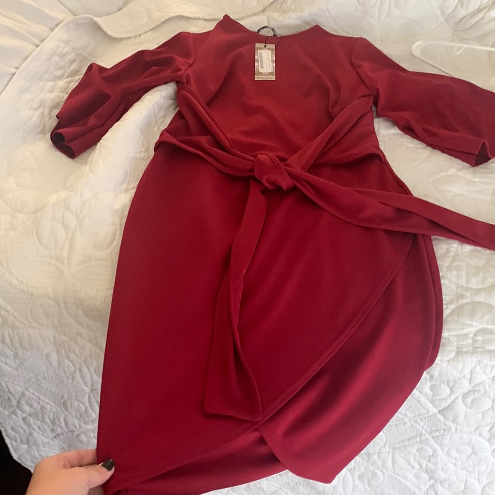 Beautiful red dress- never worn. Great for work or a night out.